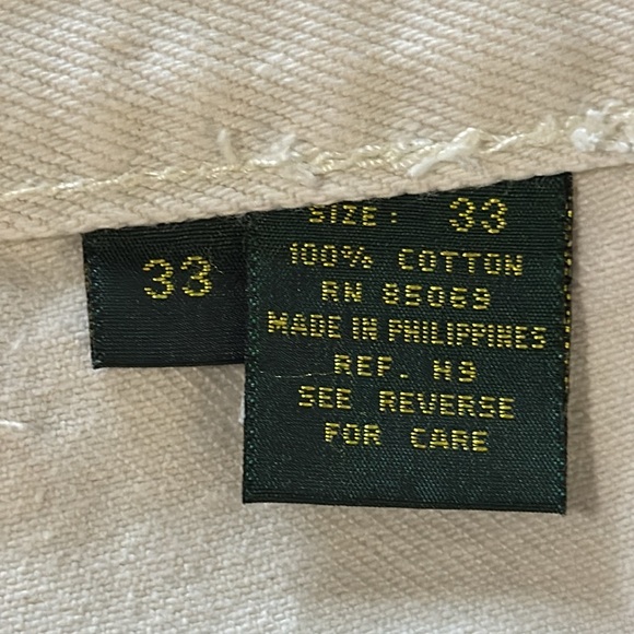 Mens Wheat colored U JEANS. Size 33 - Picture 7 of 8